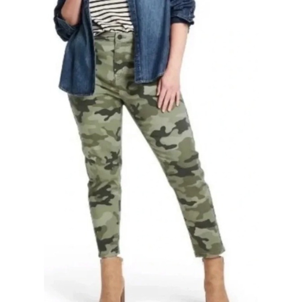Nili Lotan x Target Camo Stretch Utility Pants Womens 28/30 Green Rugged Hunter